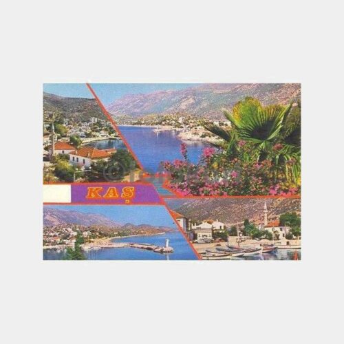 Antalya Kaş Şehirden 4 Görünüş Kartpostal