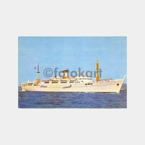 Turkish Maritime Lines SS Samsun Gemisi Kartpostal
