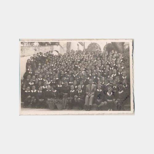 1940 İzmir Öğretmen ve Öğrenciler Hatıra Fotoğraf