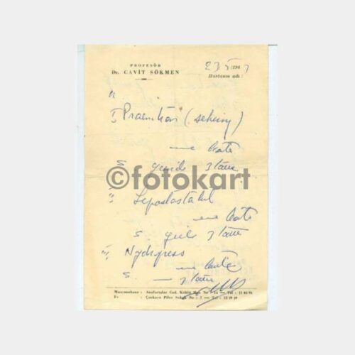 1957 İskenderun Dr. Halit Gürün Reçetesi