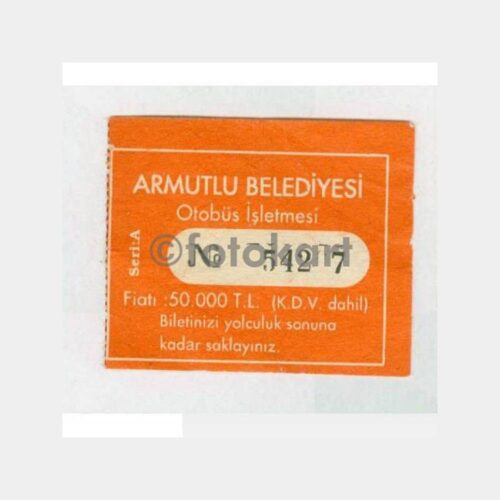 1995 Armutlu Belediyesi Otobüs Bileti
