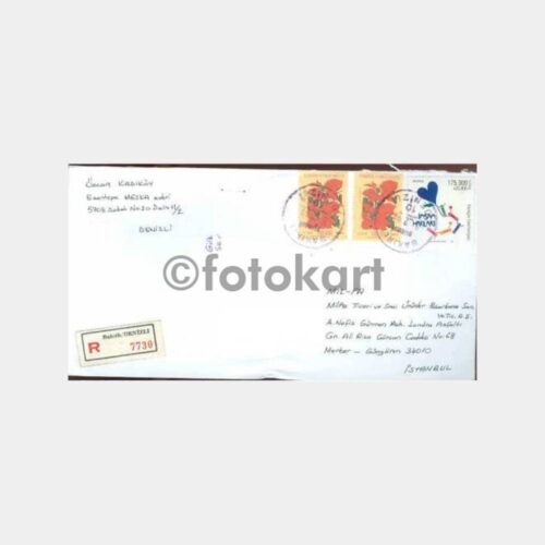 1999 Denizli Bakırlı Posta Damgalı Zarf