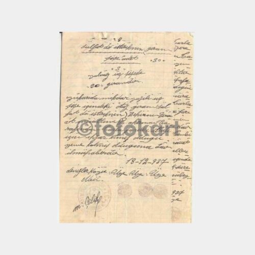 1937 Denizli Baklan İhtiyar Heyeti Evraklar - Görsel 3