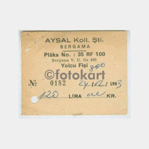 1983 Bergama Otobüs Bileti