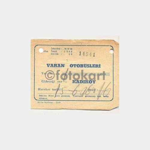 1962 Varan Otobüs Bileti