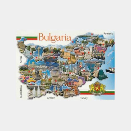 Bulgaristan Haritalı Kartpostal