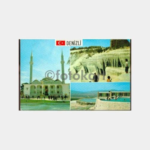 1970 Denizli 3 Görünüş Kartpostal
