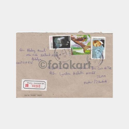 2001 Antalya Finike Sahilkent Posta Damgalı Zarf