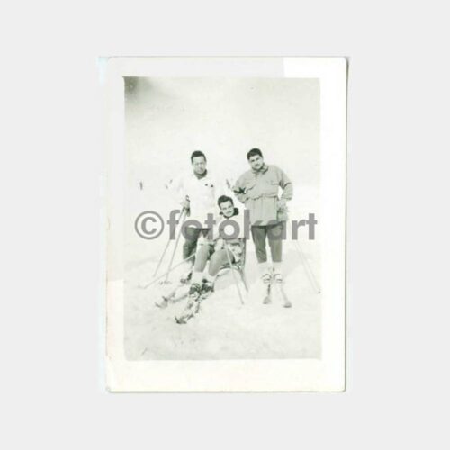 1950 Sivas Dikimevi Kayakçıları 4 Adet Fotoğraf
