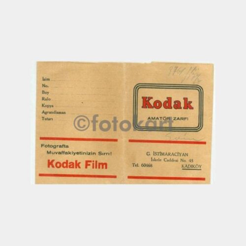 1937 Kodak Kadıköy Fotoğraf Saklama Zarfı