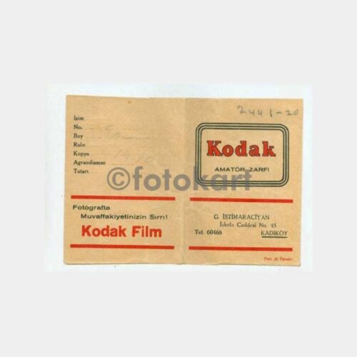 1932 Kodak Foto İstimaraciyan Saklama Zarfı