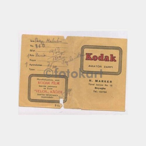 Kodak Beyoğlu H. Marker Fotoğraf Saklama Zarfı