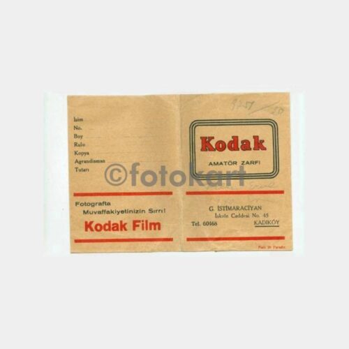1940 Kodak Kadıköy İstimaraciyan Fotoğraf Saklama Zarfı