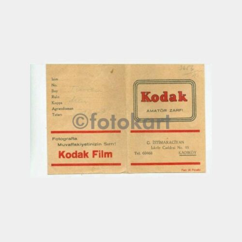 1940 Kodak Kadıköy İstimaraciyan Fotoğraf Saklama Zarfı