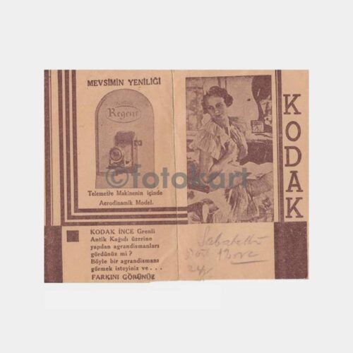 1930 Kodak Fotoğraf Zarfı