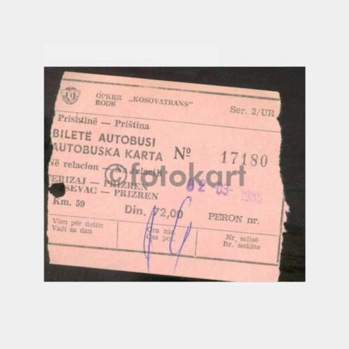 Kosova Priştine 2 Adet Otobüs Bileti