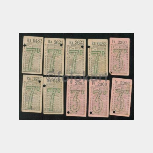 1949 Londra 10 Adet Otobüs Bileti