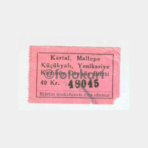 1933 İstanbul Maltepe-Küçükyalı Otobüs Bileti
