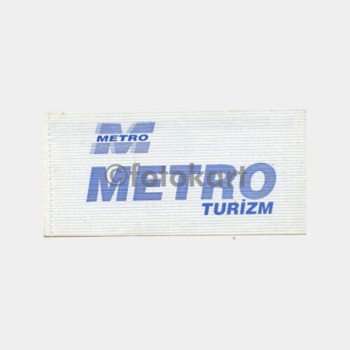 2000 Yılı Metro Turizm Eski Otobüs Bileti