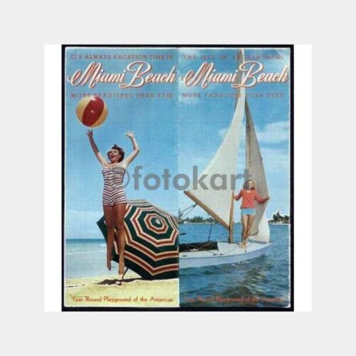 ABD Miami Plajı Eski Turizm Broşürü