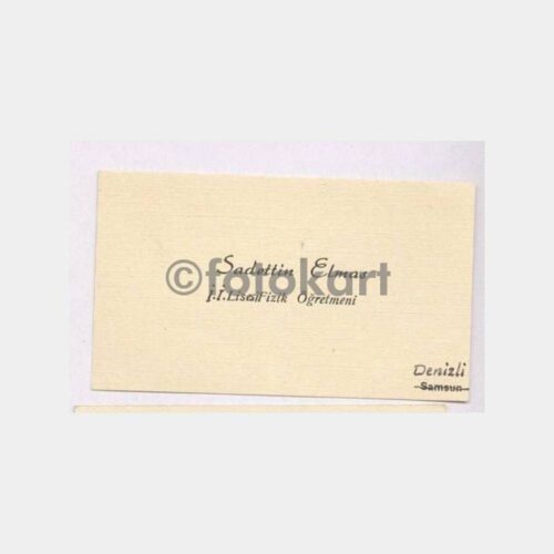 Denizli Sadettin Elmas Fizik Öğretmeni Kartvizit