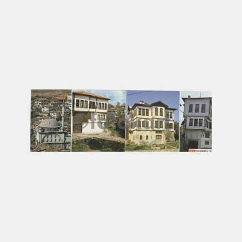 1980 Safranbolu Evleri Panoramik Kartpostal