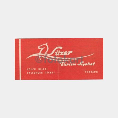 1978 Yılı Süzer Turizm Eski Otobüs Bileti