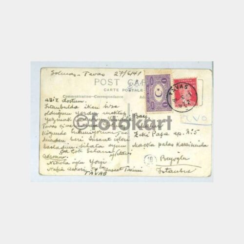1941 Denizli Tavas Damgalı Azınlık Asker Kartı - Görsel 2