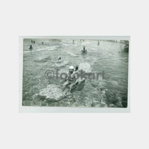 1965 Denizli Termal Havuz Hatırası 2 Adet Fotoğraf