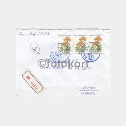 2001 Tokat Zile Posta Damgalı Zarf