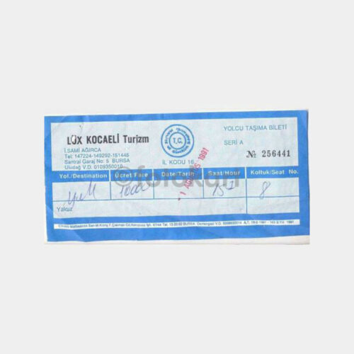 1991 Lüks Kocaeli Turizm Otobüs Bileti