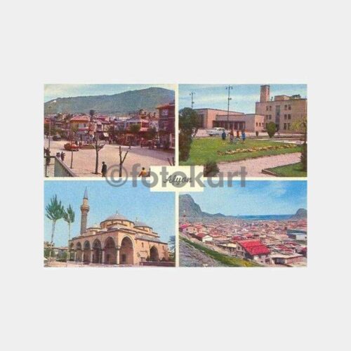 Afyon Şehirden 4 Muhtelif Görünüş Kartpostal