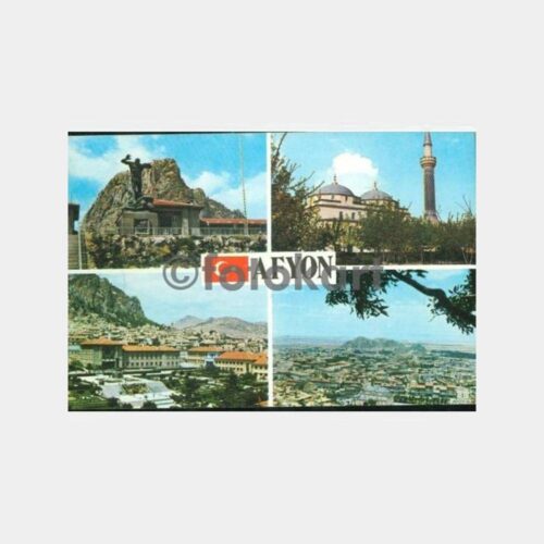 1970 Afyon 4 Değişik Görünüş Kartpostal