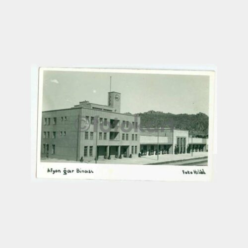 1935 Afyon İstasyonu Gar Binası Fotokart