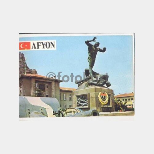 Afyon Heykeli Görünüş Kartpostal