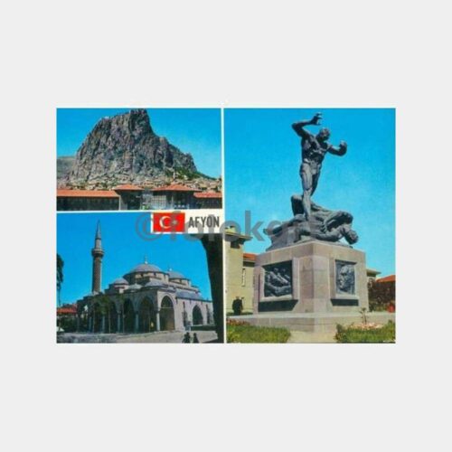 1965 Afyon Zafer Heykeli Görünüş Kartpostal