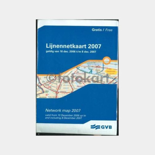 2007 Amsterdam Ulaşım Haritası Broşür