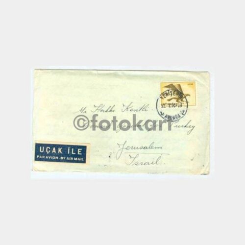 1959 Ankara Uçak Pullu Damgalı Zarf