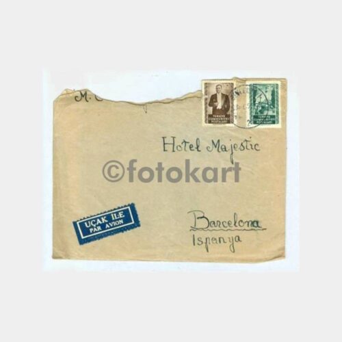 1953 PTT Beylerbeyi Damgalı Zarf Mektup