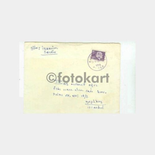 1980 Bursa Küçükbalıklı Damgalı Zarf