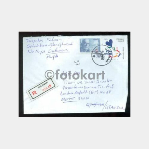 1999 Dalaman Damgalı Pullu Zarf