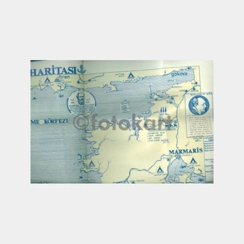 1980 Bodrum Datça Marmaris Haritası - Görsel 2