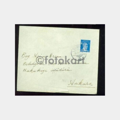 1940 Edirne Posta Damgalı Zarf