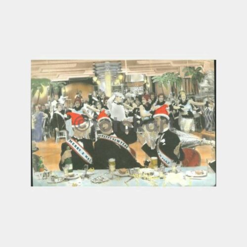 1960 Yılbaşı Eğlence Yemek Kültürü Kartpostal