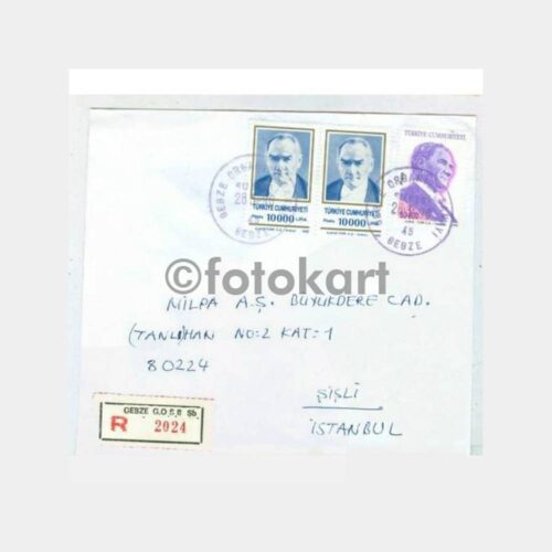 1996 Gebze Ata Pullu Posta Damgalı Zarf