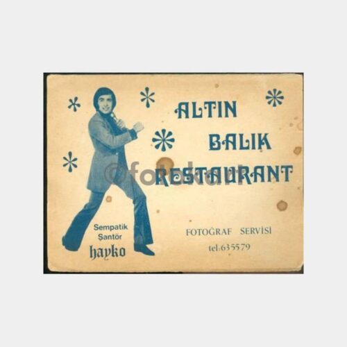 1970 Altın Balık Restaurant Dansöz Fotoğraf Kabı
