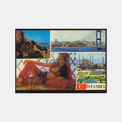 İstanbul Hisar, Köprü, Sultanahmet ve Dansöz Turistik Kartpostal