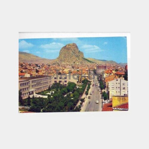 1976 Afyon Şehir ve Kale Görünüş Kartpostal