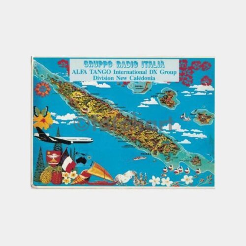 1990 Yeni Kaledonya Adaları Harita Kartpostal
