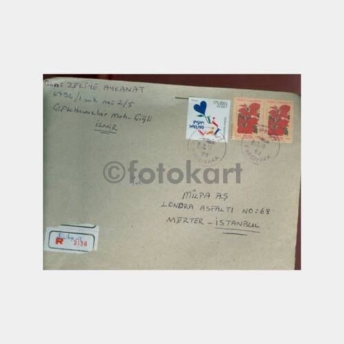 1999 İzmir Karşıyaka Evka2 Posta Damgalı Zarf